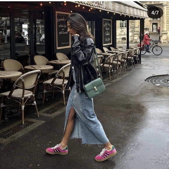 Zara Long Denim Slit Skirt size XS blue - Picture 2 of 15
